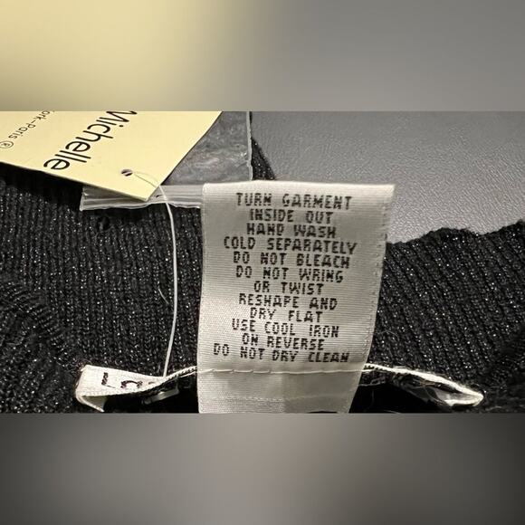 Lauren Michelle Ombré Sequined Sweater Black Sz Small - Picture 5 of 15